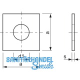 DIN 436 M16 feuerverzinkt Vierkantscheibe fr Holzkonstruktionen