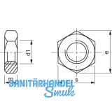 DIN 439-2 04 M12x1 verzinkt flache Feingewinde-Sechskantmutter