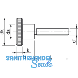 DIN 464 M 6x 10 verzinkt Rndelschraube hohe Form