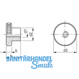 DIN 466 M 4 Edelstahl A1 1.4305 Rndelmutter hohe Form