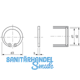 DIN 472I 160x4.0 Federstahl blank Sicherungsring fr Bohrungen