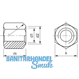 DIN6330B/10 M12 blank Sechskantmutter 1.5 d