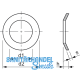 DIN6796 M16 Federstahl verzinkt Spannscheibe fr hochfeste Schraubverbindungen