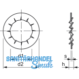 DIN6798I M12 verzinkt Fcherscheibe innengezahnt