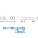DIN6885E C45K 16x10x 70 blank Passfeder rundstirnig mit 2 Bohrungen