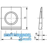 DIN6918 M16 feuerverzinkt Scheibe fr HV-Verbindungen an U-Profilen Neigung 8 %
