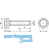 EN1665 8.8 M 8x 20 verzinkt-blau Sechskantschr. m. Flansch (DIN 6921)