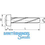 DIN7516A M 5x 12 verzinkt Gewindeschneidschraube mit Linsenkopf