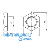 DIN7967 M20 feuerverzinkt Sicherungsmutter (Palmutter)