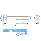 DIN7984 M 5x 20 Edelstahl A2 Zylinderschraube mit niedrigem Kopf u. Innensechskt