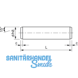 ISO2338 Toleranzfeld h8 6x 20 Edelstahl 1.4305 Zylinderstift