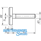 DIN 921 M 4x 12 verzinkt Flachkopfschraube mit Schlitz und grossem Kopf