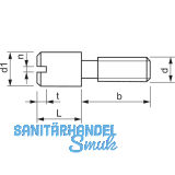 DIN 927 5.8 M 5x 5 verzinkt Zapfenschraube mit Schlitz