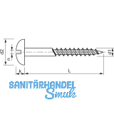 DIN 96 3.0 x 16 verzinkt Holzschraube Halbrundkopf mit Schlitz