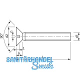 ~ISO2009 4.8 M 4x 50 verzinkt Senkschraube mit Schlitz (DIN 963A)