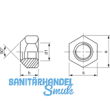 ISO7042/ 8 M10 blank Sicherungsmutter Ganzmetall