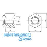 DIN 982/10 M12 verzinkt Sicherungsmutter hohe Form mit Polyamideinlage