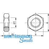DIN 431 14H G 1/4" verzinkt Rohrmutter fr Rohrgewinde