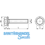 DIN6921 8.8 M 6x 16 verzinkt Sechskantschraube mit Flansch und Sperrverzahnung