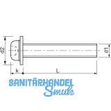 ecosyn-fix M 4x 8 Torx 20 Edelstahl A2 Flanschschraube fr Apparatebau