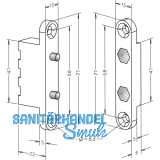 Strombertrager 10305, 2-polig, Kontaktstifte Messing verzinkt