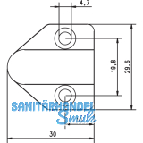 Kabelbergang 10318 fr Kabel bis 7 mm, 300 mm, Konsole grau, Messing vernickelt
