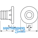 Einschlagmuffen M 8x16 Kopf- 19 verzinkt mit Bund
