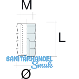 Einschlagmuffe M6; 10,6 x 11 mm; Kunststoff