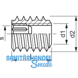 RAMPA Einschraubmuffe TYP SK M10x 40 AD:18,5 verzinkt mit Innensechskant