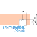 EKU CLIPO 26/36 Laufschiene gelocht zum Schrauben, 2,5 m