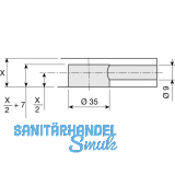 Exzentergehuse  35 mm, Zamak verzinkt
