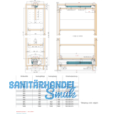 EKU-FORTE Schrankauszug Lnge 880 mm, Tiefe 885 mm, KB lichtgrau RAL 7035