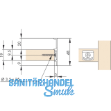 EKU-FORTE Reling, 48 x 5 mm, Lnge 3000 mm, Aluminium eloxiert