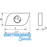 Gewindeplatte M 8 Edelstahl A2 fr Profil Typ 28/15
