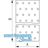 GH Lochplatten 400x140x2 - Stahl feuerverzinkt