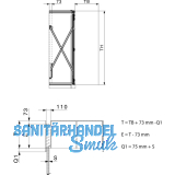 HAWA-Folding Concepta 25 Zentrierteile magnetisch
