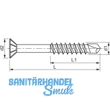 Holzbohrschraube Senkkopf 4.0x 45 Teilgewinde Torx 20 verzinkt