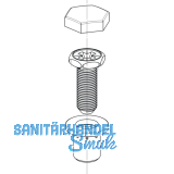 Hhenverstellschraube M6 mit Einbohrmuffe und Abdeckkappe,