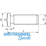 ISO13918-1 SZ M 4x10 Stahl verkupfert Schweibolzen mit Spitzenzndung
