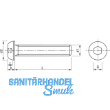 ISO7380-1 M 5x 35 Edelstahl A2 Linsenschraube mit Innensechskant