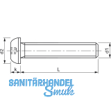 ~ISO7380 8.8 M 4x 6 Torx 20 verzinkt Linsenschraube