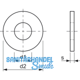 Karosseriescheibe M12x30 Edelstahl A2 (Kotflgelscheibe)