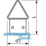Klappse 17x27 Stahl vermessingt