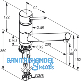 SOLIDO Kchenarmatur Scope druckfest, Chrom