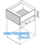 BLUM LEGRABOX pure SET H C, TIP-ON, 40kg, NL 500, Seidenwei