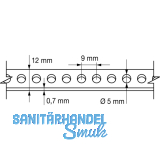 Lochband 12mm verzinkt 10 Meter auf einer Rolle in Plastikbox