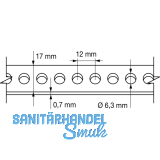 Lochband 17mm Edelstahl 10 Meter auf einer Rolle in Plastikbox