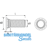 MARKTECH Einpressgewindebolzen M4x12 mm verzinkt