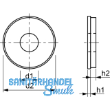 Dichtscheibe 8.4x22 Edelstahl A2/ EPDM