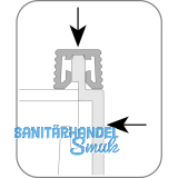 NINKA CUISIO Seiten-Abschlusswand, KS transparent graphit